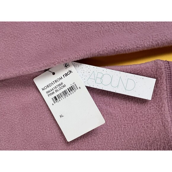 Abound Fleece Pullover Sweater Pink Bloom Womens XL Mock Neck Long Sleeve NWT - Picture 4 of 5